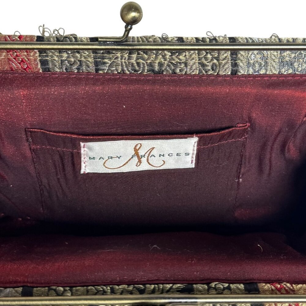 Vintage Mary Frances kisslock artsy shoulder bag handbag purse cabochon - Picture 8 of 10